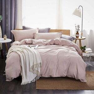 Meoflaw Dreaming Wapiti 3Pcs Bedding Duvet Cover Set ~ King Size Pink Mocha